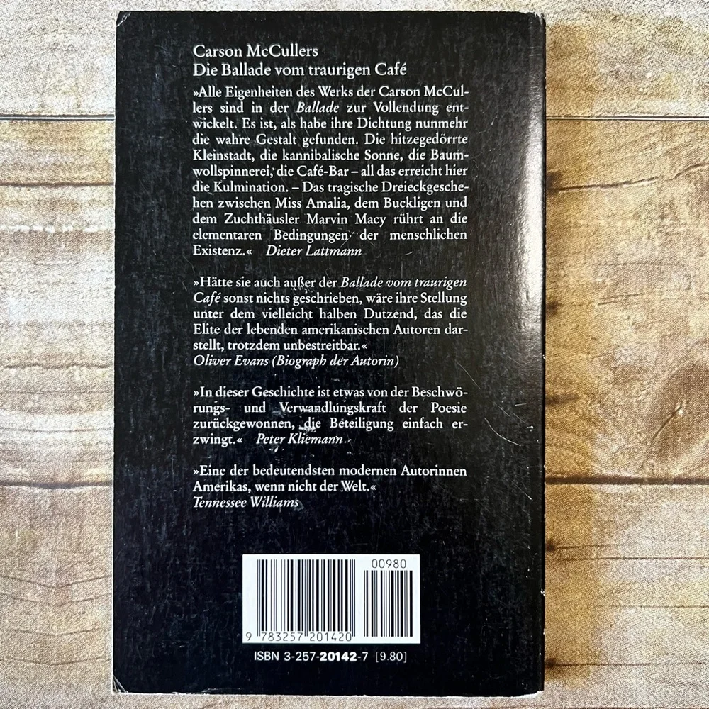 Carson McCullers Die Ballade vom traurigen German Paperback Diogenes Novelle‎
